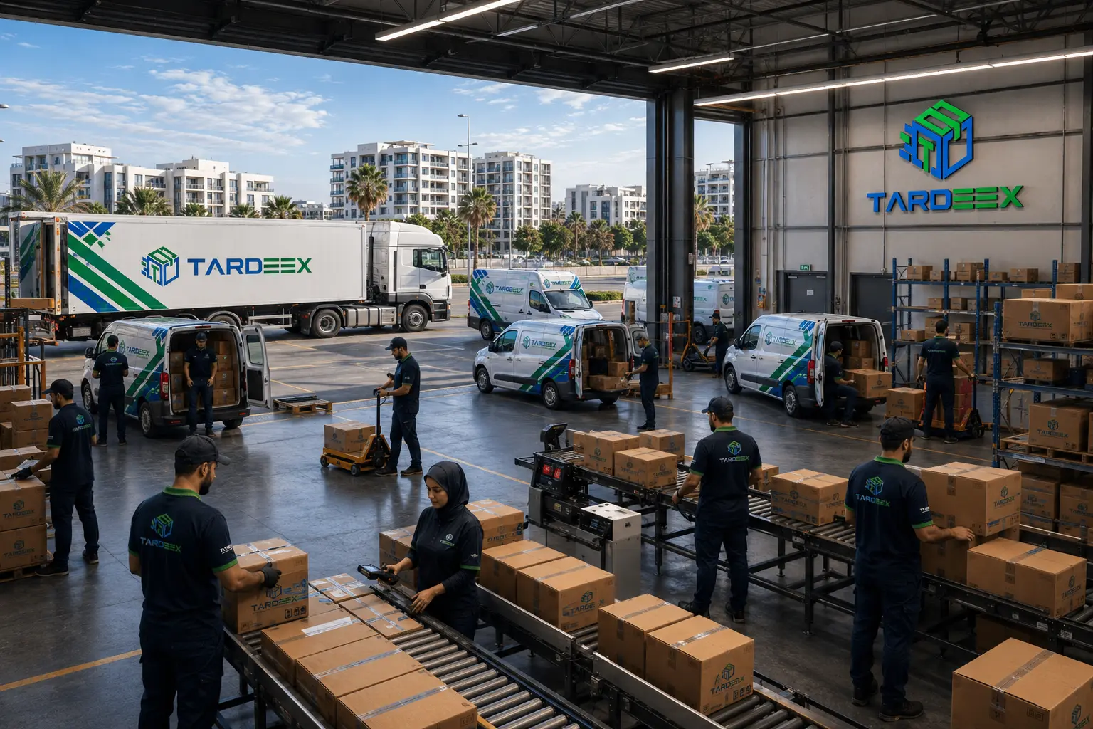 Préparation de commandes e-commerce dans un centre logistique Tardeex